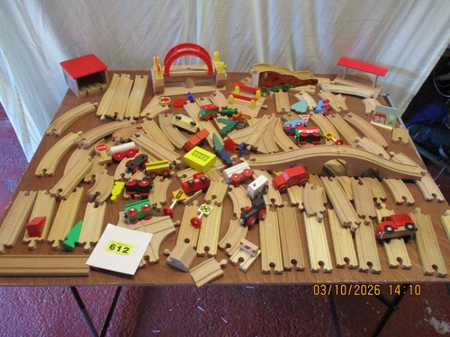 Wooden train track and - wooden,