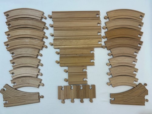 Wooden train track set - wooden, of
