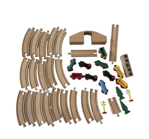 Brio wooden train track set - train, &