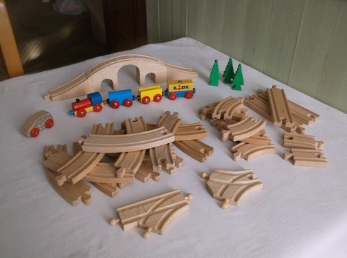 Wooden train track bundle - wooden,