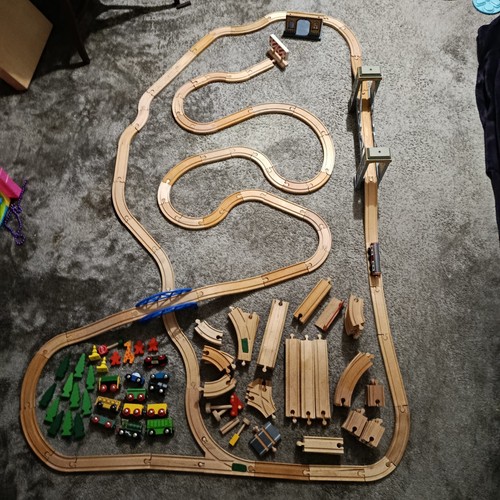Large wooden train - train, railway