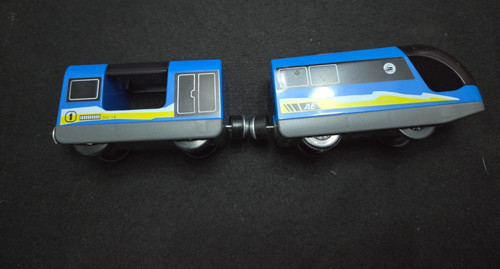Wooden train track blue - wooden,