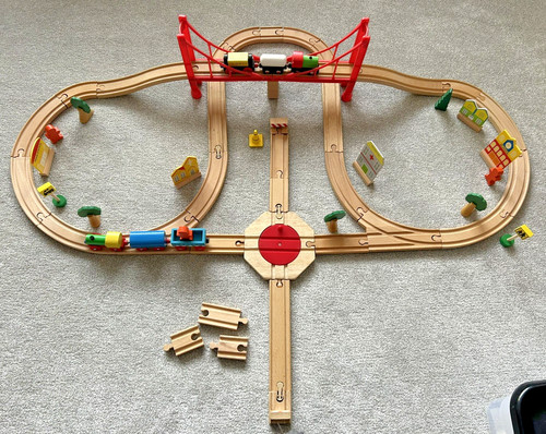 Wooden toy railway - wooden,