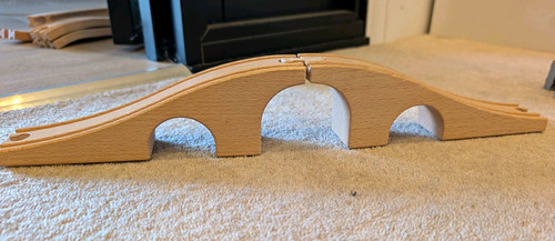 Wooden toy train track arched - track,
