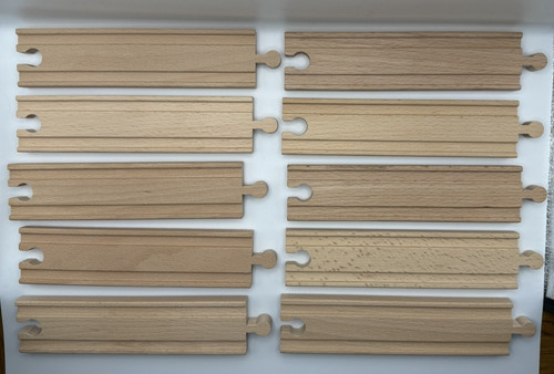 Wooden train track straight - wooden,
