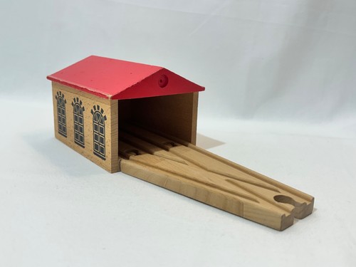 Wooden engine shed front - engine,