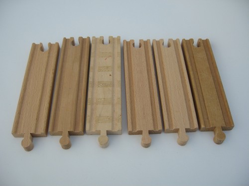 Six straight wooden - six,