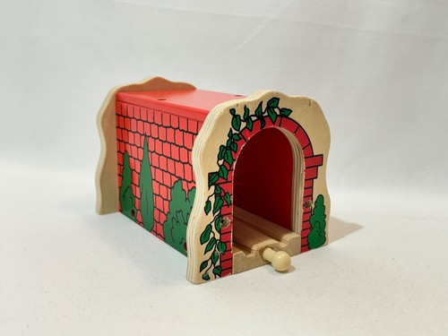Bigjigs train track tunnel red - train,