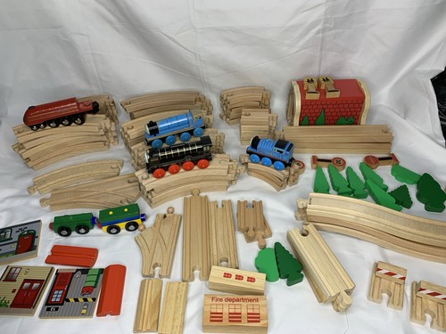 Wooden train track railway - wooden,