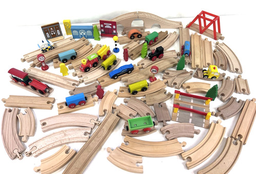 Wooden train track - wooden, brio