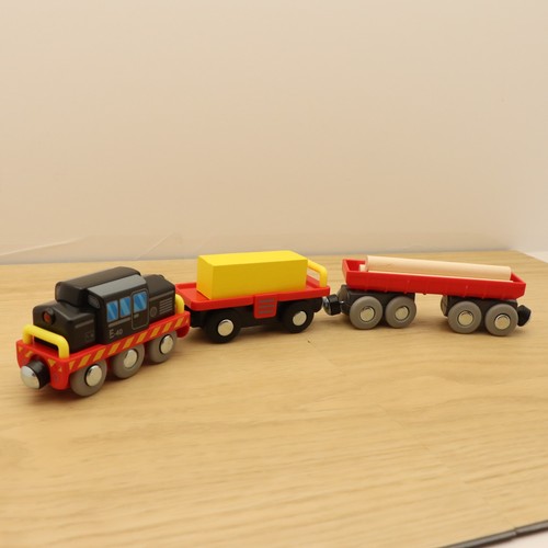 Wooden train track - train, freight
