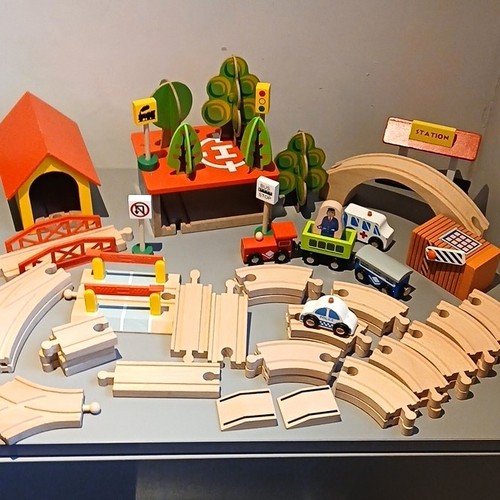 Wooden train track set - track, bundle