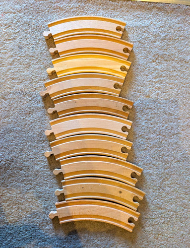 Wooden toy train track - x,