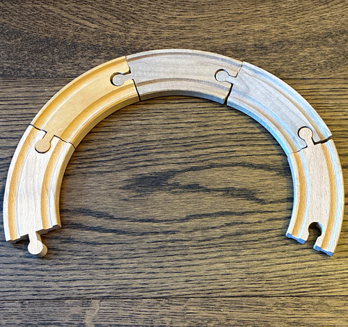 Wooden train track curved - track,