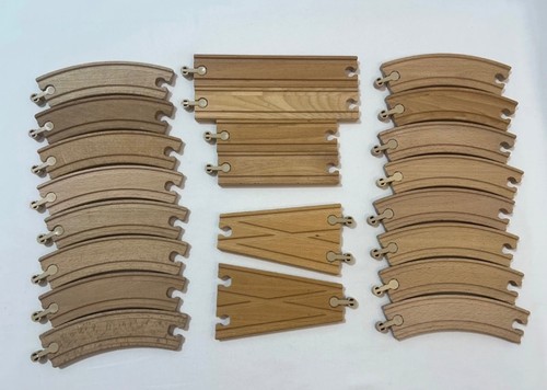 Wooden train track set x22 - train,