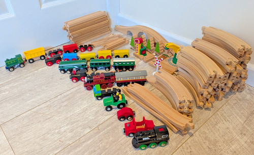 Wooden train track - wooden,