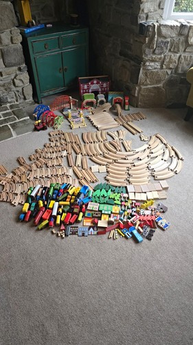 Huge wooden train - huge, bundle