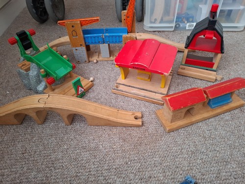 Wooden train track - track, building