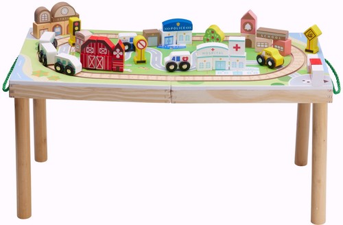 Kids train table play set - train, &