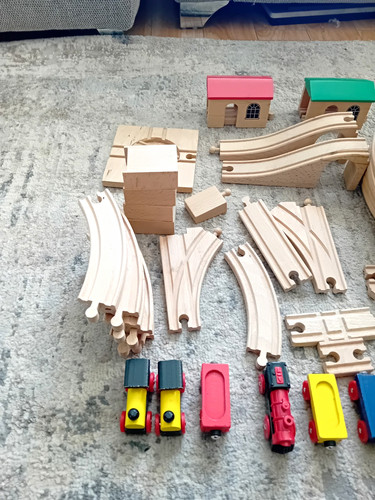 Wooden train track set bundle - wooden,