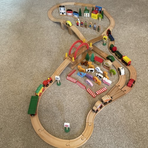 Wooden train set - set, track
