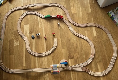 Wooden construction train - wooden, set