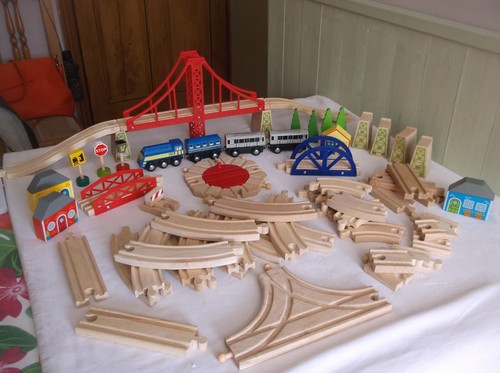 Wooden train track - wooden,