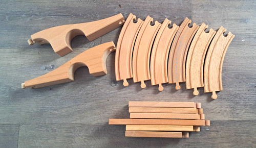 Wooden toy train - toy, track