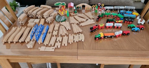 Brio wooden train track with - wooden,