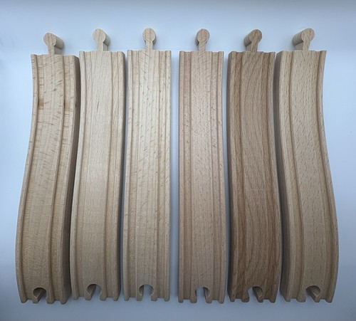 Wooden train track ascending - train,