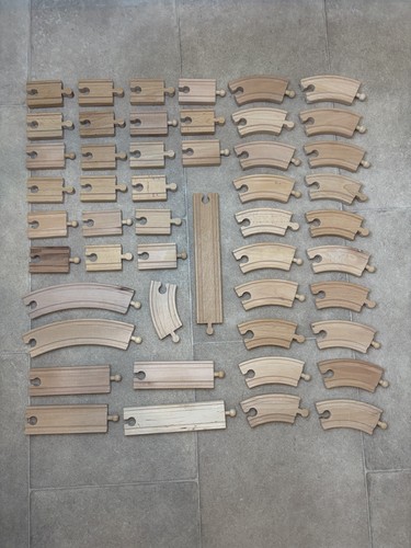 Wooden train track pieces - train, brio