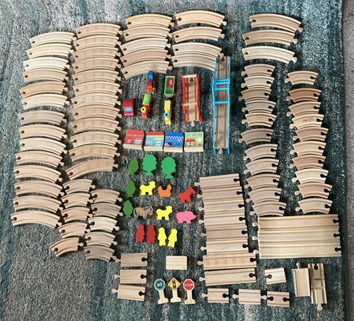 Wooden train set vehicles - wooden,