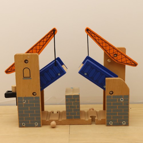 Wooden train track double - train,