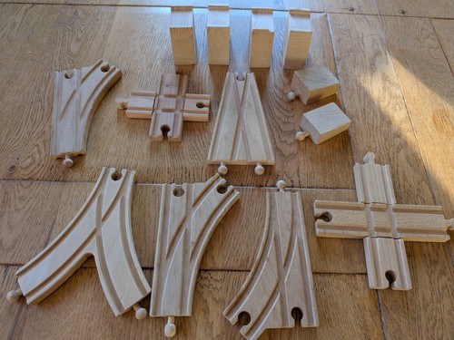 Wooden train track junctions - wooden,