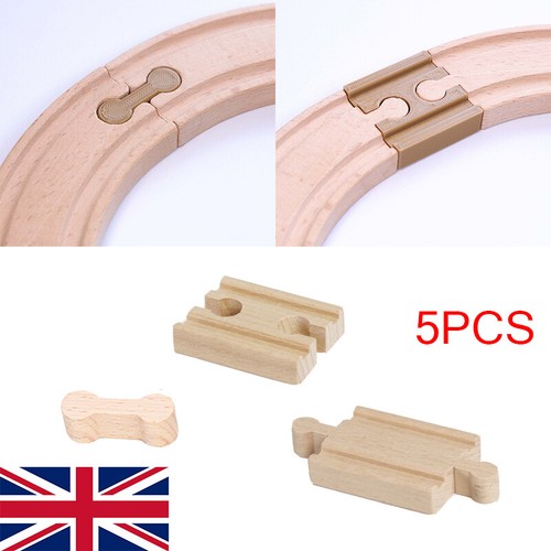 Wooden train track connectors - wooden,
