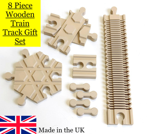 Fun piece wooden train track - 8,