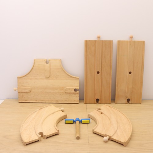 Wooden train track road set - wooden,
