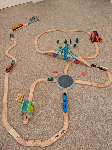 Wooden train track - wooden,