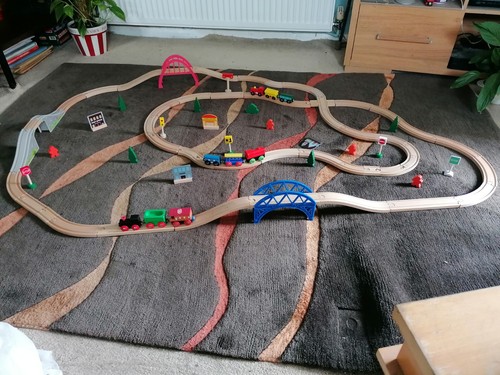 Large wooden train bundle - wooden,