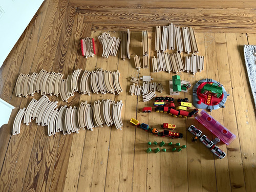 Brio wooden railway track - wooden,