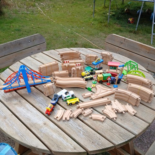 Wooden train track accessories - wooden,