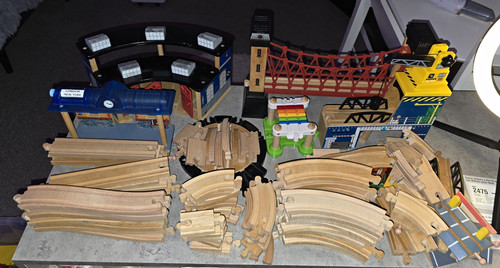 Wooden railway track - bundle, of