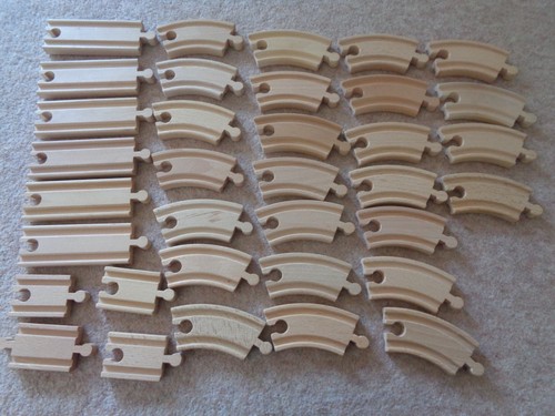 Wooden train track - train,