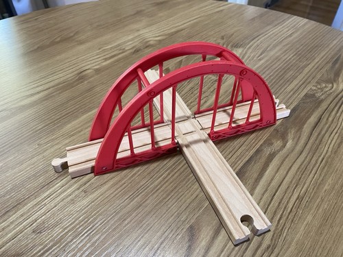 Wooden train track - train,