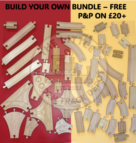 Wooden train track build - train,