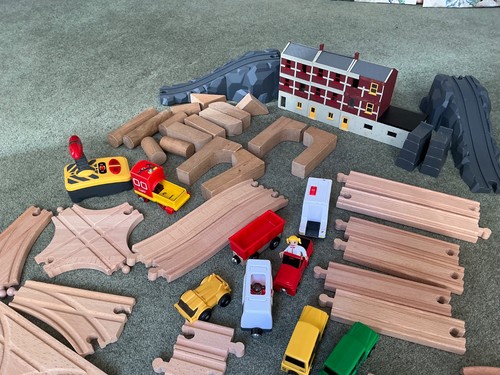 Wooden train set - wooden,