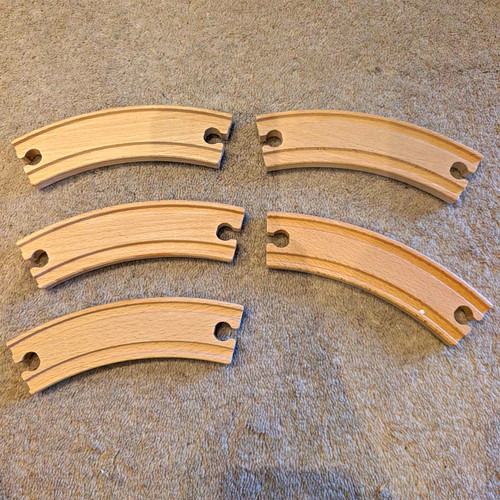 Wooden toy train track curved - track,