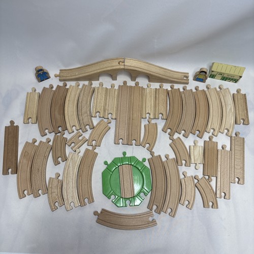 Wooden train track bundle - bundle, x37
