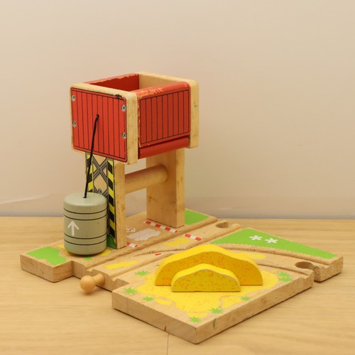 Wooden train track cargo - train,
