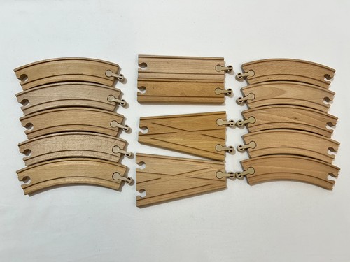 Wooden train track - wooden, x14